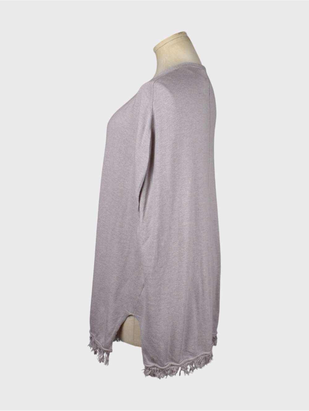 Universal Thread Fringe Trim Open Front Ruana Sweater - Picture 4 of 5
